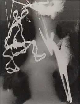 SCHAD, CHRISTIAN. Schadographie 57, Photogramm auf Photopapier.