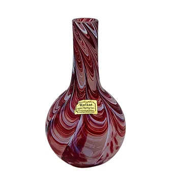 Wolfach Dorotheenhütte 红色设计师玻璃花瓶。