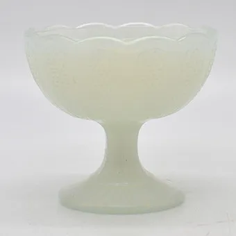 法国高脚碗,装饰艺术风格,蛋白石玻璃,结构表面,20世纪初。
