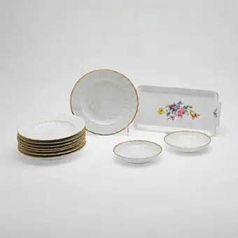Meissen. طبق، ديكور «Schwanenservice»، بورسلين، ألمانيا. (10).