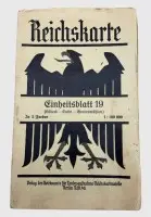 Reichskarte, enhedsblad 19, omkring 1910, samt soldateratlas 1941, løse sider, stempel Marineschule Wesermünde