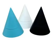 3 stk. vintage æggebægre 80'erne fra Bodum, pyramide, 3 farver, H-11 cm, D-9 cm, plast