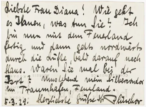 Plüschow, Günther – Samling af 4 håndskrevne dokumenter. Berlin m.fl., 1922-1929. Alle med egenhændige underskrifter.…