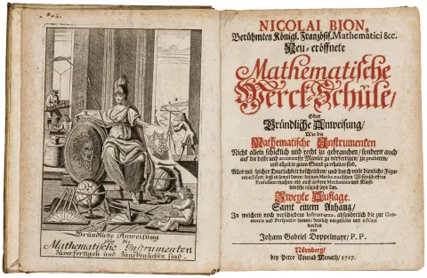 Matematikk - Bion, Nicolai. Nyåpnet matematisk verkstedskole, eller grundig anvisning i riktig bruk av matematiske instrumenter