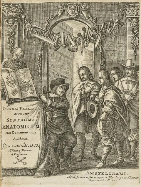 Medicin - Anatomi – Vesling, Johannes. Syntagma anatomicum, commentario atque appendice ex veterum, recentiorum, propiisque,…