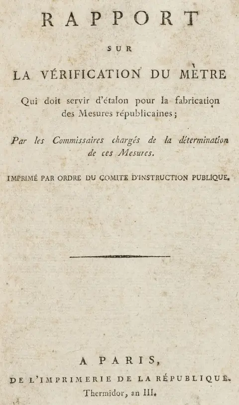 Kommisjonærer utpekt til fastsettelse av disse målene. Trykt etter ordre fra Komiteen for Offentlig Undervisning. Thermidor, år III. Paris,…
