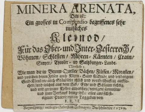 Teknik - Minedrift – Ichtersheim, Franz Ruprecht von. Minera Arenata, det er: et stort i kompendium begrebet meget nyttigt…