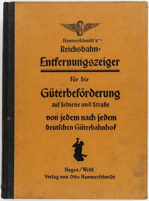 Teknik - Jernbane – Hammerschmidt, Otto. Reichsbahn-afstandsindikator for godstransport på skinne og vej fra hver - til...
