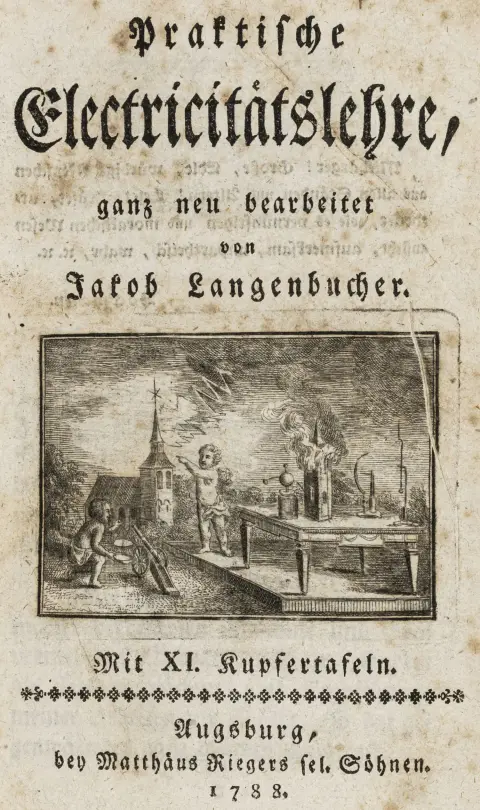 Teknik - Elektricitet – Langenbucher, Jakob. Praktisk elektricitetslære, helt nybearbejdet. Med stukket titelvignet og 11...