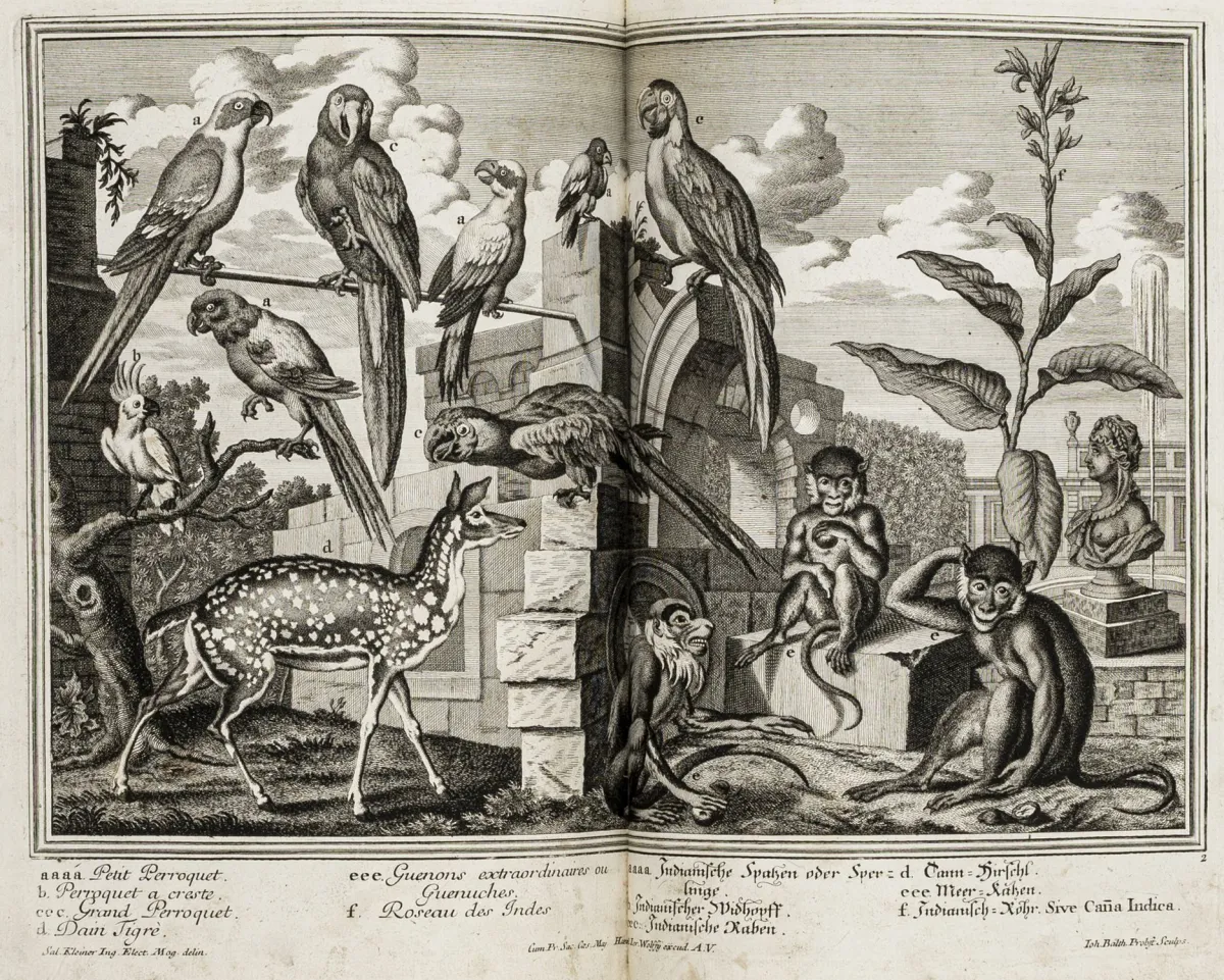 Arkitektur – Kleiner, Salomon. Residences Memorables... ou representation exacte des edifies et jardins de... Eugene Francois Duc de…