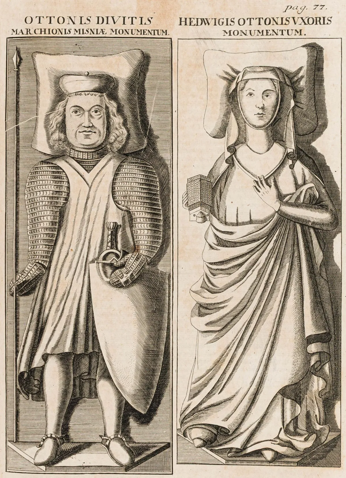 Eckhart, Johann Georg von – Historia genealogica principum Saxoniae superioris, z 4 rycinami
