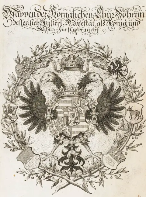 Konger, det Hellige Romerske Rikes kurfyrster, fyrster, fyrstegrever, grever og herrer, baroner, riddere, samt andre stender,...