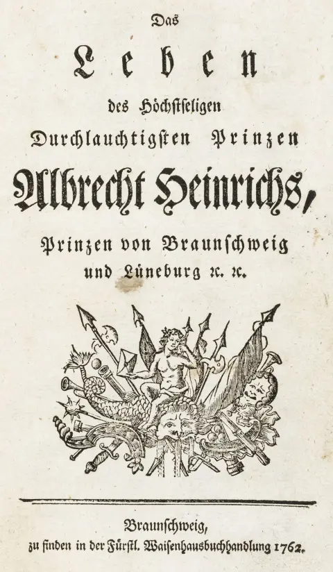 Braunschweig og Lüneburg. Braunschweig, Fürstl. Waisenhausbuchhandlung, 1762. 90 s., 3 bl. 12 x 20 cm. Samtidig halvskinnbind med…
