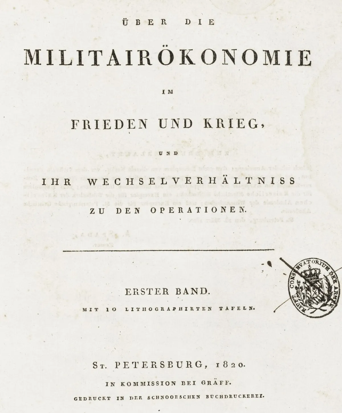 军事 – Cancrin, Georg von.《论和平与战争中的军事经济及其与作战行动的相互关系》。3卷。