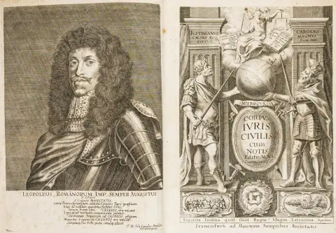 Retsvidenskab – Godefroy, Denis. Corpus iuris civilis in quatuor partes distinctum. Editio omnium novissima sacratissimo principi.…
