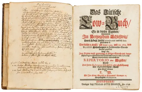 Retsvidenskab – Das Jütische Low-Buch, So in diesen Landen Vornehmlich Im Hertzogthum Schleßwig, Durch Königl. Befehl introduciret,…