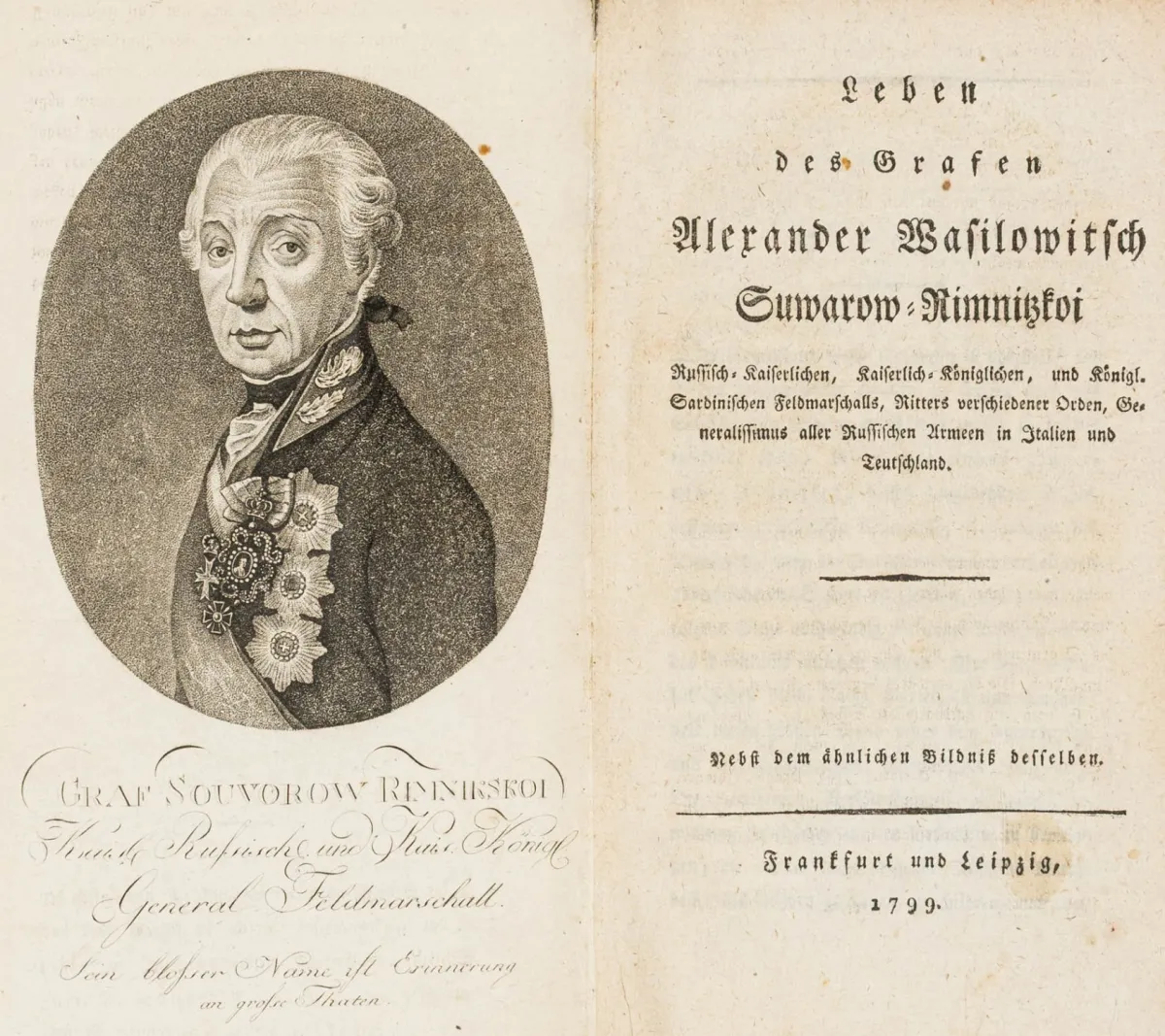 Russie – Tannenberg, Georg von. Vie du comte Alexandre Vassilievitch Souvorov-Rymnikski