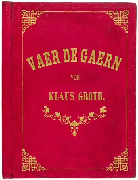 Wigand, 1858. 2 bl., 103 s. Rødt læderbind fra samtiden med guldtrykt dæktitel og ornamentalt guldtryk, guldsnit (lidt…