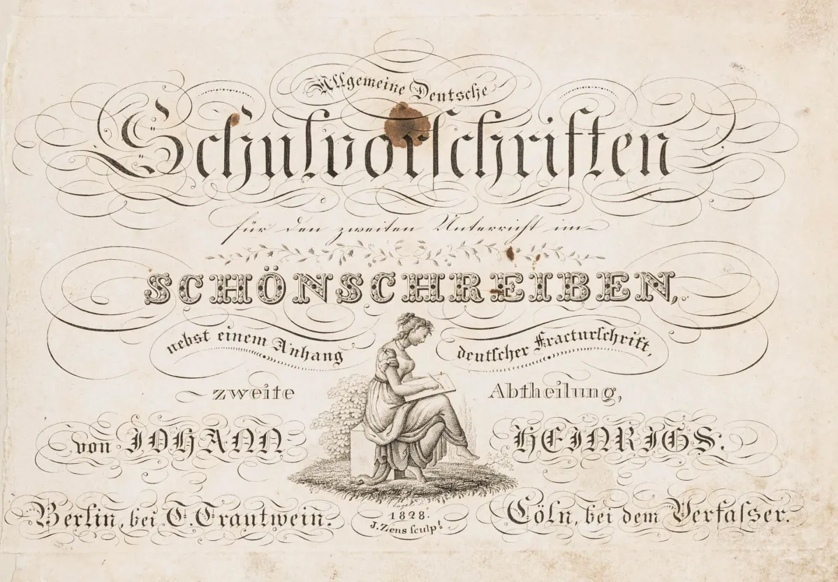 Heinrigs, Johann – 德国通用学校书法第二课规范，附德语哥特体…