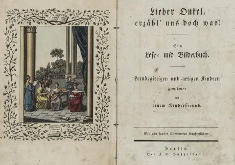 Med 7 (av 8) rent illuminerte kobberstikk. Berlin, J. G. Hasselberg, u.å. (omkring 1835). IV, 116 s. 17,5 x 11,5 cm. Illustrert…