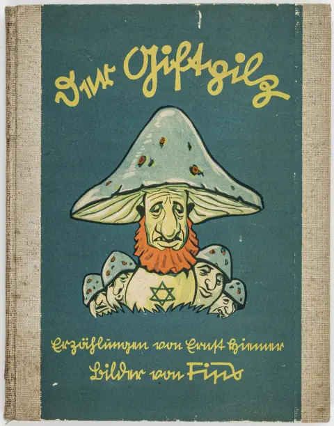 fargeillustrasjoner av Fips (dvs.: Philipp Rupprecht). Nürnberg, Der Stürmer, 1938. 64 s. 27 x 20,5 cm. Originalt lerret med…