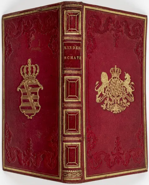 som venlig festgave til børn fra 5 til 8 år. Med 5 gammelkolorerede stålstikplader. Hannover, L. Ehlermann, 1848. S. V-XVI, 242…