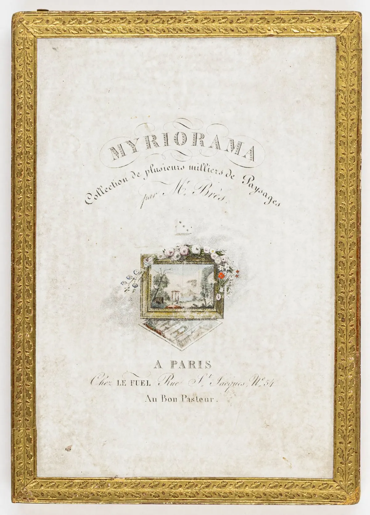 光学玩具 – Brès, Jean Pierre。Myriorama。数千种风景的合集。21 幅手工上色图片卡，飞尘蚀刻版画