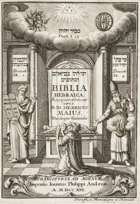 Biblia hebraica – Biblia Hebraica sammenholdt med de bedste trykte, især Clodius, Leusden, Jablonski, Opitz, og med nogle håndskrifter…