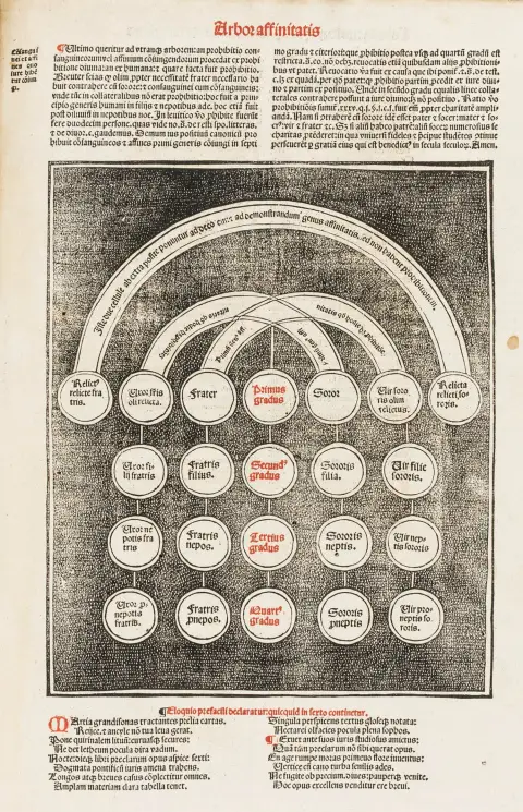 casibus longis: og visse andre tilføjelser illustreret. Med 1 træsnit. Lyon, Sacon, 1507. 4 u.num. bl., 178 (fejlagtigt 180) bl., 3 u.num.…