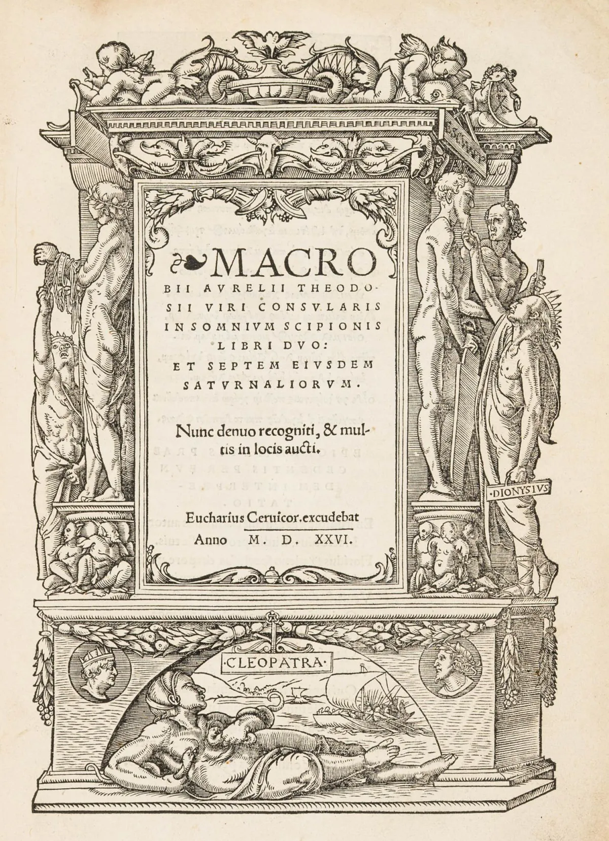 Macrobio, Ambrogio Teodosio – Commentari al Sogno di Scipione in due libri: E sette libri dei Saturnali. Nuovamente riveduti e in molti luoghi…