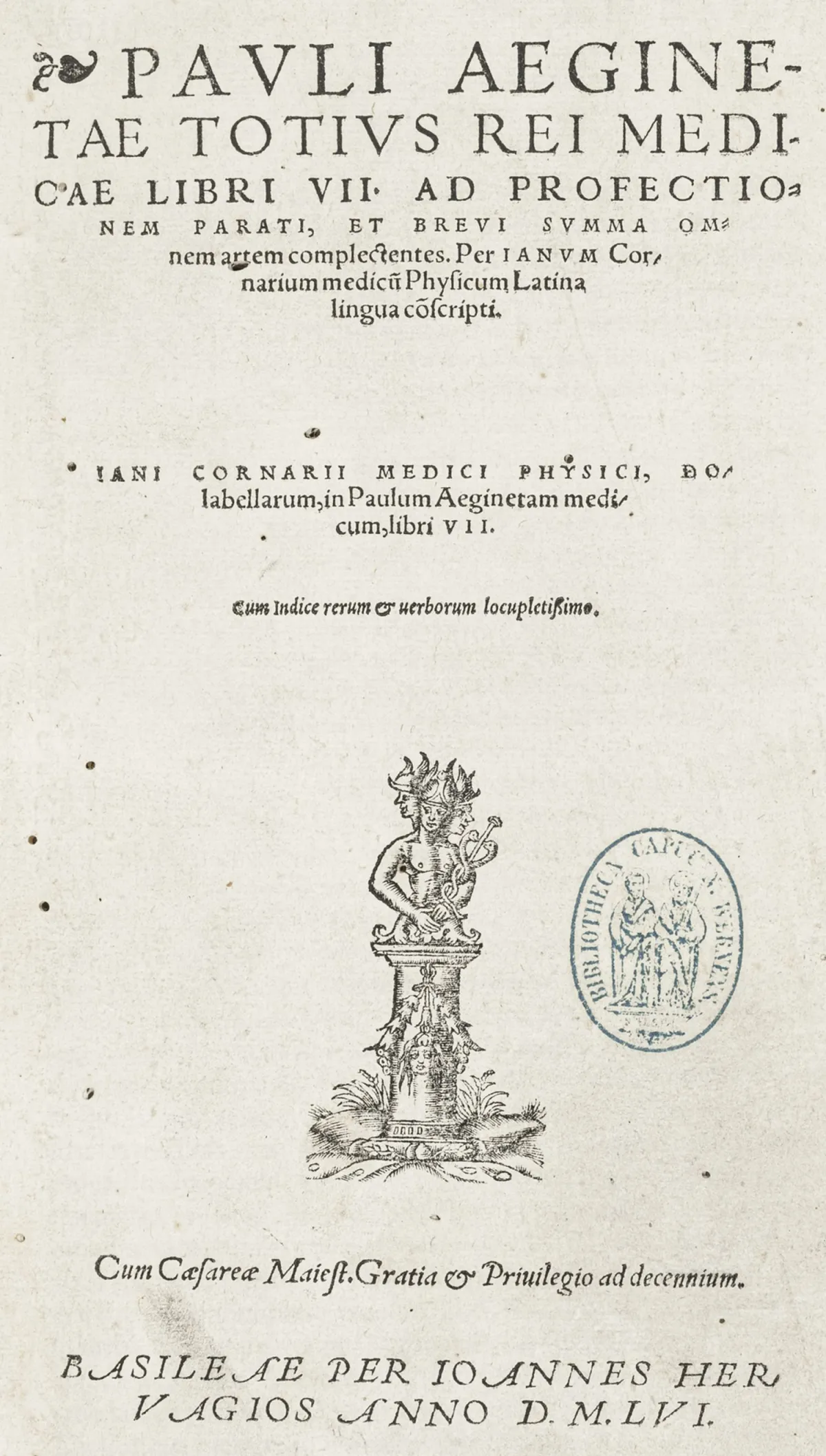 الطب – Aegineta, Paulus. Totivs Rei Medicae Libri VII. جزءان في مجلد واحد