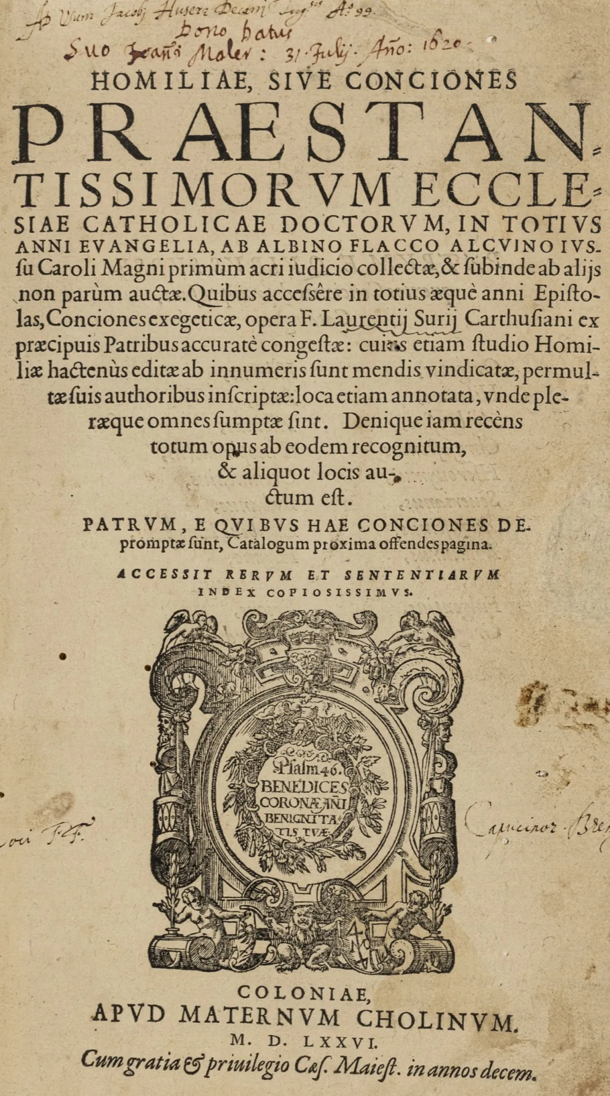 Paulus Diaconus – Homiliae, sive conciones... Cologne 1576