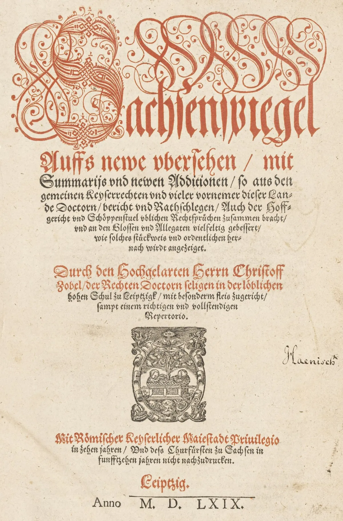 Sachsenspiegel – 重新审校，附摘要与新补充