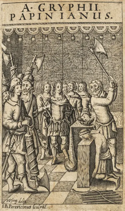 Barokklitteratur – Gryphius, Andreas. Großmüttiger Rechts-Gelehrter, Oder Sterbender Aemilius Paulus Papinianus. Trauer-Spil. Med…