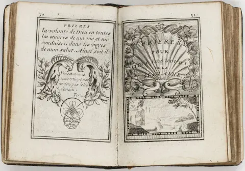 Duval, Nicolas – Nouvelles heures gravées au burin. Dediées au roi. Mit zahlreichen Initialen, Vignetten und Zierstücken in Kupferstich.…