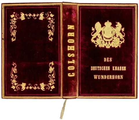 Bogbind – Colshorn, Theodor. Des deutschen Knaben Wunderhorn. Trinvist ordnet udvalg af tyske digte for drenge og unge mænd.