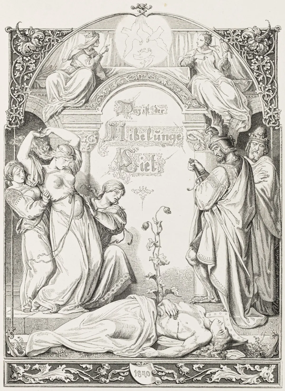 Der Nibelunge Lied – Daz ist der Nibelunge Liet。男爵 Joseph von Laßberg 手稿的复制本。附 Hermann…