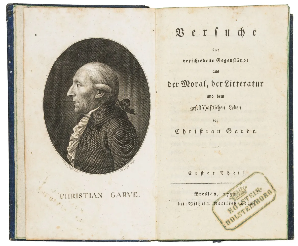 哲学 – Garve, Christian. 关于道德、文学与社会生活各种对象的尝试。5卷。