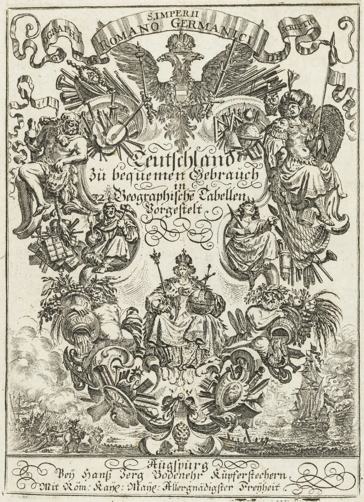 地图集 – Bodenehr, Johann Georg. Sac. Imperii Romano Germanici Geographica Descriptio. 德国及相邻王国与省份…