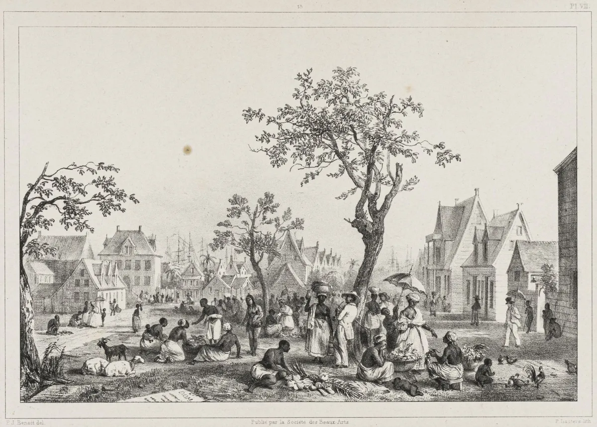 美洲 - 南美洲 – Voyage a Surinam. Description des possessions Néerlandaises dans la Guyane. 含石印卷首图和99幅插图，…
