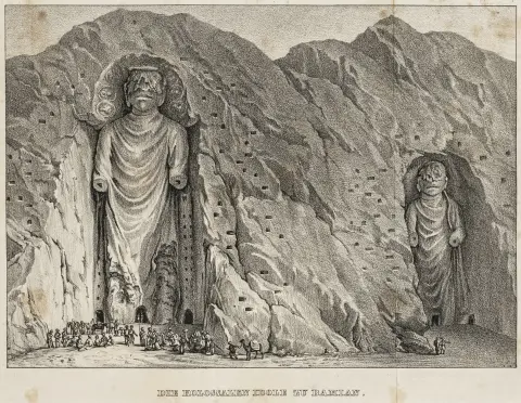 Asien - Indien – Burnes, Alexander. Rejser i Indien og til Bukhara. 2 bind i 1 bind. Med 1 foldet litografisk tavle og 1…