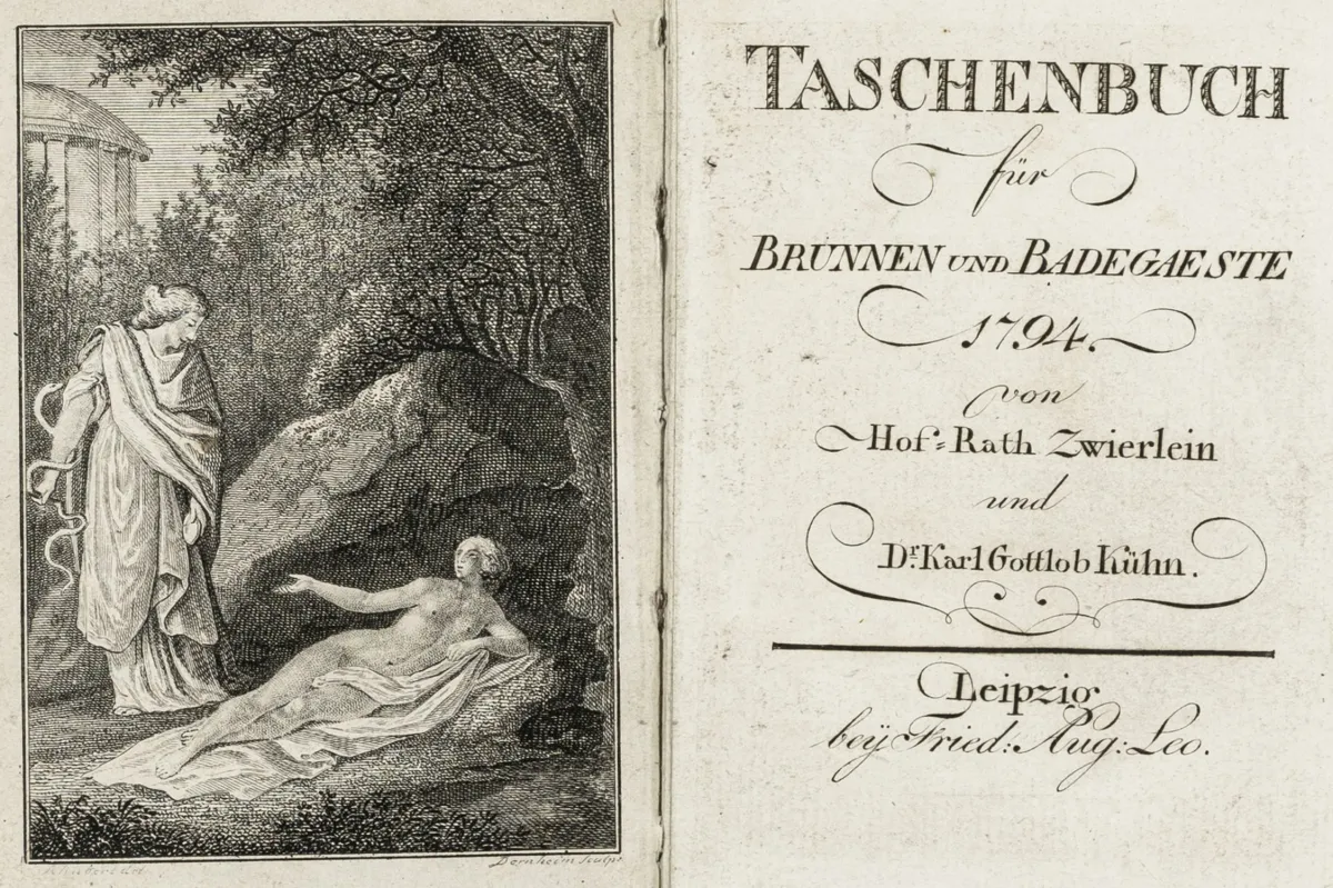 德国 – Zwierlein, Karl Anton 与 Karl Gottlob Kühn（编）。1794年温泉与浴场宾客手册。附雕刻卷首画…