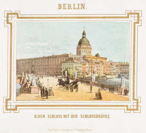 Tyskland - Berlin – Erindring om Berlin. Souvenir de Berlin. 16 visninger av de merkeligste bygninger og monumenter, samt et kart…