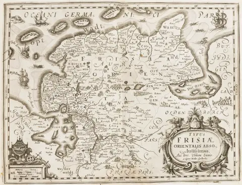 Tyskland - Østfrisland – Emmius, Ubbo. Rerum frisicarum historia. Del 2: De Frisia, et Frisiorum republica, de que civitatibus,…