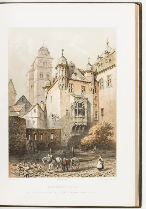 Tyskland - Rhinen – Hymans, L. Le Rhin monumental et pittoresque. Aquarelles d''après nature, lithographiées en plusieurs teints par…