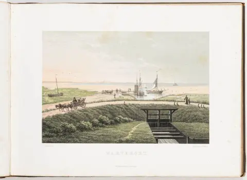 Tyskland - Slesvig-Holsten – Baerentzen, Emilius. Holsteen & Lauenborg. Med litografisk titel og 30 (4 farvelagte) litografiske tavler efter A. Nay af J. Hellensen. København, Baerentzen, 1859.