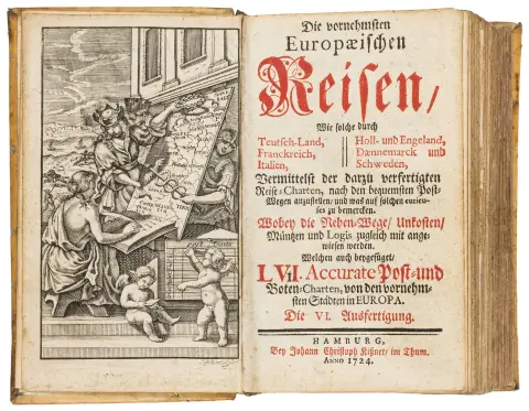 Europa – Lehmann, Peter Ambrosius. De fornemste europæiske rejser, således som de kan foretages gennem Tyskland, Frankrig, Italien, Holland…