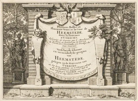 यूरोप - नीदरलैंड – Moucheron, Isaac de. Plusieurs Belles, et Plaisante Veues et la Cour de Heemstede, dans la Province d'Utrecht,…