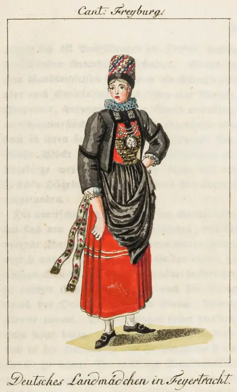 Europa - Schweiz – Helvetisk almanak for året 1810. Med stukket titel, 4 kolorerede dragtkobberstik, 7 (4 udfoldelige)...