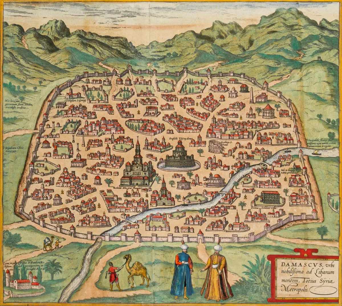 Orient – Damascus, urbs nobilißima ad Libanum montem, Totius Syriae Metropolis